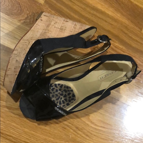 Coach cork and patent wedges - Picture 2 of 8